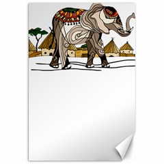 Elephant Art T- Shirtelephant T- Shirt Canvas 20  X 30  by ZUXUMI