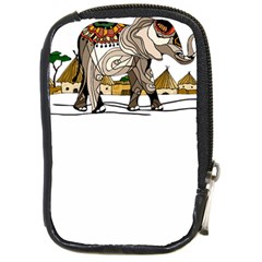 Elephant Art T- Shirtelephant T- Shirt Compact Camera Leather Case by ZUXUMI