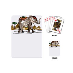 Elephant Art T- Shirtelephant T- Shirt Playing Cards Single Design (mini) by ZUXUMI