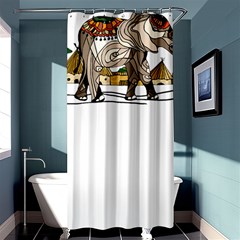 Elephant Art T- Shirtelephant T- Shirt Shower Curtain 36  X 72  (stall)  by ZUXUMI