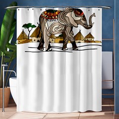 Elephant Art T- Shirtelephant T- Shirt Shower Curtain 60  X 72  (medium)  by ZUXUMI