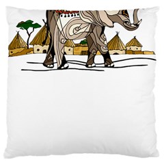 Elephant Art T- Shirtelephant T- Shirt Standard Premium Plush Fleece Cushion Case (two Sides) by ZUXUMI