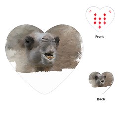 Camel T- Shirt Camel Portrait T- Shirt Playing Cards Single Design (heart)