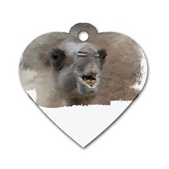 Camel T- Shirt Camel Portrait T- Shirt Dog Tag Heart (one Side) by EnriqueJohnson