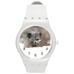 Camel T- Shirt Camel Portrait T- Shirt Round Plastic Sport Watch (M) Front