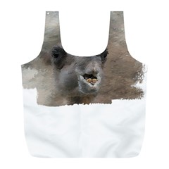 Camel T- Shirt Camel Portrait T- Shirt Full Print Recycle Bag (l) by EnriqueJohnson