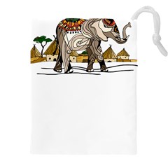 Elephant Art T- Shirtelephant T- Shirt Drawstring Pouch (5xl) by ZUXUMI