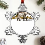 Elephant Art T- Shirtelephant T- Shirt Metal Small Snowflake Ornament Front