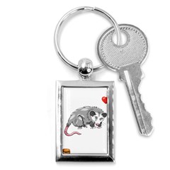 Opossum T-shirtsteal Your Heart Opossum 05 T-shirt Key Chain (rectangle) by EnriqueJohnson