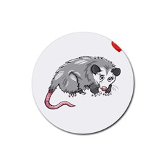 Opossum T-shirtsteal Your Heart Opossum 05 T-shirt Rubber Round Coaster (4 Pack) by EnriqueJohnson