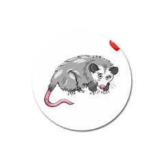 Opossum T-shirtsteal Your Heart Opossum 05 T-shirt Magnet 3  (round) by EnriqueJohnson