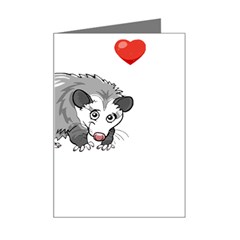 Opossum T-shirtsteal Your Heart Opossum 05 T-shirt Mini Greeting Card by EnriqueJohnson