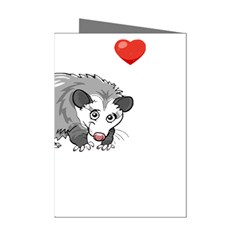 Opossum T-shirtsteal Your Heart Opossum 05 T-shirt Mini Greeting Cards (pkg Of 8) by EnriqueJohnson