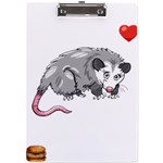 Opossum T-shirtsteal Your Heart Opossum 05 T-shirt A4 Acrylic Clipboard Front