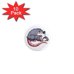 Opossum T-shirtwhite Look Calm Opossum 03 T-shirt (1) 1  Mini Magnet (10 Pack)  by EnriqueJohnson