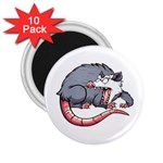 Opossum T-shirtwhite Look Calm Opossum 03 T-shirt (1) 2.25  Magnets (10 pack)  Front