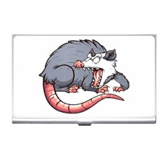 Opossum T-shirtwhite Look Calm Opossum 03 T-shirt (1) Business Card Holder by EnriqueJohnson