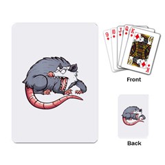 Opossum T-shirtwhite Look Calm Opossum 03 T-shirt (1) Playing Cards Single Design (rectangle) by EnriqueJohnson