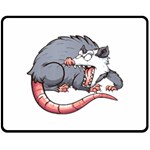 Opossum T-shirtwhite Look Calm Opossum 03 T-shirt (1) Fleece Blanket (Medium) 60 x50  Blanket Front