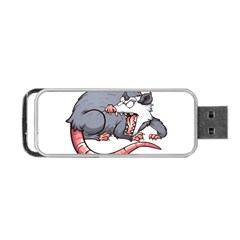 Opossum T-shirtwhite Look Calm Opossum 03 T-shirt (1) Portable Usb Flash (two Sides) by EnriqueJohnson