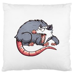 Opossum T-shirtwhite Look Calm Opossum 03 T-shirt (1) Standard Premium Plush Fleece Cushion Case (one Side) by EnriqueJohnson