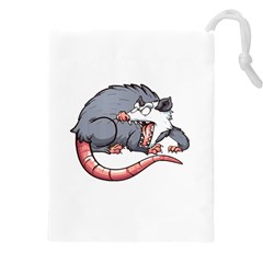 Opossum T-shirtwhite Look Calm Opossum 03 T-shirt (1) Drawstring Pouch (5xl) by EnriqueJohnson