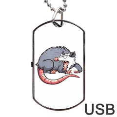 Opossum T-shirtwhite Look Calm Opossum 03 T-shirt Dog Tag Usb Flash (one Side) by EnriqueJohnson