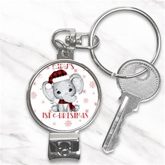 Elephant Art T- Shirtelephant T- Shirt Nail Clippers Key Chain by ZUXUMI