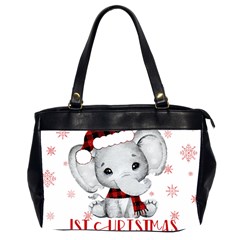 Elephant Art T- Shirtelephant T- Shirt Oversize Office Handbag (2 Sides) by ZUXUMI