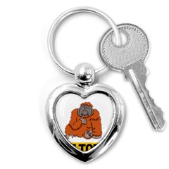 Orangutan T-shirtnope Not Today Orangutan 13 T-shirt Key Chain (heart) by EnriqueJohnson