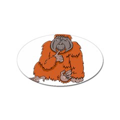 Orangutan T-shirtnope Not Today Orangutan 13 T-shirt Sticker (oval) by EnriqueJohnson