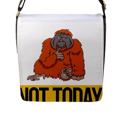 Orangutan T-shirtnope Not Today Orangutan 13 T-shirt Flap Closure Messenger Bag (l) by EnriqueJohnson