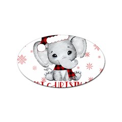 Elephant Art T- Shirtelephant T- Shirt Sticker (oval) by ZUXUMI