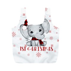 Elephant Art T- Shirtelephant T- Shirt Full Print Recycle Bag (m) by ZUXUMI