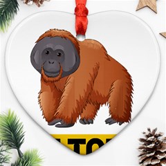 Orangutan T-shirtnope Not Today Orangutan 16 T-shirt Ornament (heart) by EnriqueJohnson