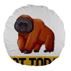 Orangutan T-shirtnope Not Today Orangutan 16 T-shirt Large 18  Premium Round Cushions by EnriqueJohnson