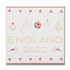 England T- Shirt England Ugly Christmas Sweater Soccer Football 2022 Xmas Pajama T- Shirt (1) Tile Coaster by ZUXUMI