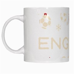 England T- Shirt England Ugly Christmas Sweater Soccer Football 2022 Xmas Pajama T- Shirt (1) White Mug by ZUXUMI