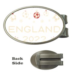 England T- Shirt England Ugly Christmas Sweater Soccer Football 2022 Xmas Pajama T- Shirt (1) Money Clips (oval)  by ZUXUMI