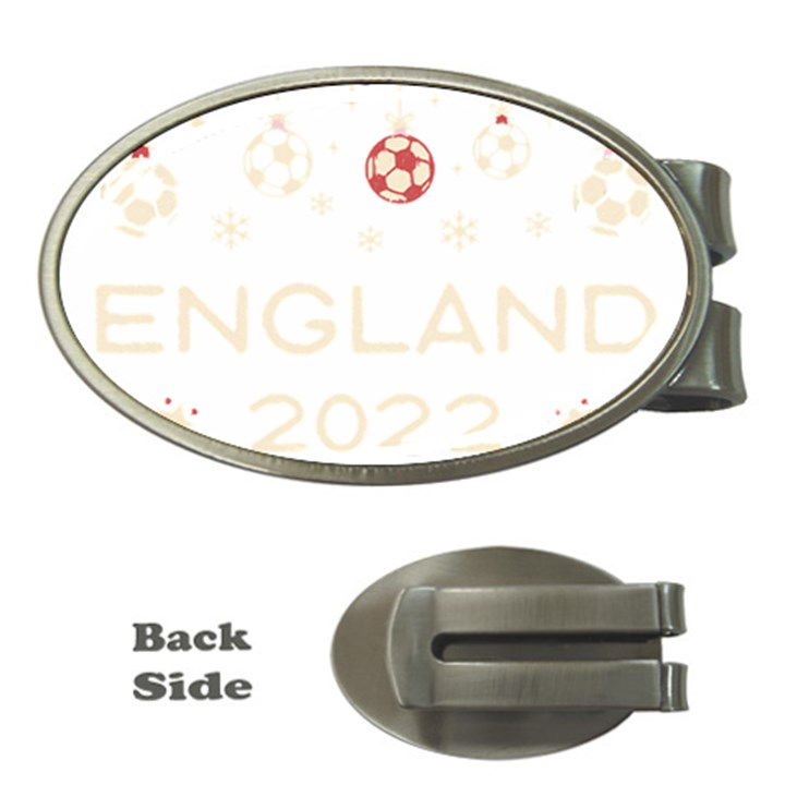 England T- Shirt England Ugly Christmas Sweater Soccer Football 2022 Xmas Pajama T- Shirt (1) Money Clips (Oval) 