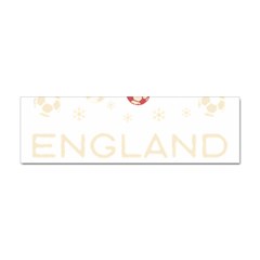 England T- Shirt England Ugly Christmas Sweater Soccer Football 2022 Xmas Pajama T- Shirt (1) Sticker (bumper) by ZUXUMI