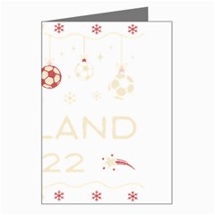 England T- Shirt England Ugly Christmas Sweater Soccer Football 2022 Xmas Pajama T- Shirt (1) Greeting Card by ZUXUMI