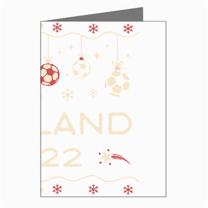 England T- Shirt England Ugly Christmas Sweater Soccer Football 2022 Xmas Pajama T- Shirt (1) Greeting Card