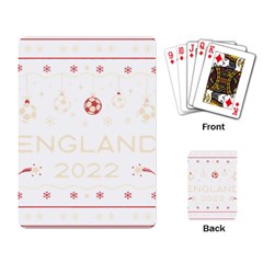 England T- Shirt England Ugly Christmas Sweater Soccer Football 2022 Xmas Pajama T- Shirt (1) Playing Cards Single Design (rectangle) by ZUXUMI