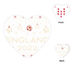 England T- Shirt England Ugly Christmas Sweater Soccer Football 2022 Xmas Pajama T- Shirt (1) Playing Cards Single Design (heart) by ZUXUMI