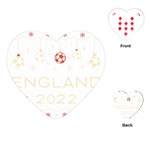 England T- Shirt England Ugly Christmas Sweater Soccer Football 2022 Xmas Pajama T- Shirt (1) Playing Cards Single Design (Heart) Front