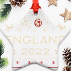 England T- Shirt England Ugly Christmas Sweater Soccer Football 2022 Xmas Pajama T- Shirt (1) Star Ornament (two Sides) by ZUXUMI