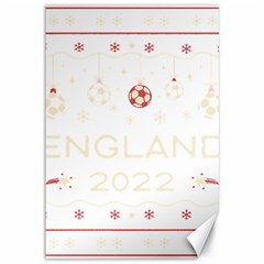 England T- Shirt England Ugly Christmas Sweater Soccer Football 2022 Xmas Pajama T- Shirt (1) Canvas 12  X 18  by ZUXUMI