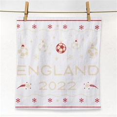 England T- Shirt England Ugly Christmas Sweater Soccer Football 2022 Xmas Pajama T- Shirt (1) Face Towel by ZUXUMI