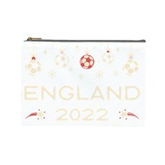 England T- Shirt England Ugly Christmas Sweater Soccer Football 2022 Xmas Pajama T- Shirt (1) Cosmetic Bag (large) by ZUXUMI